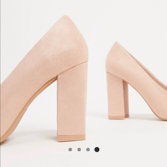 Asos WIDE FIT Blush Block Heels - Picture 3 of 4
